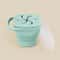 TYRY HU 4 Fl Oz Collapsible Silicone Toddler Snack Cups With Lids BPA Free Portable Food Storage 6