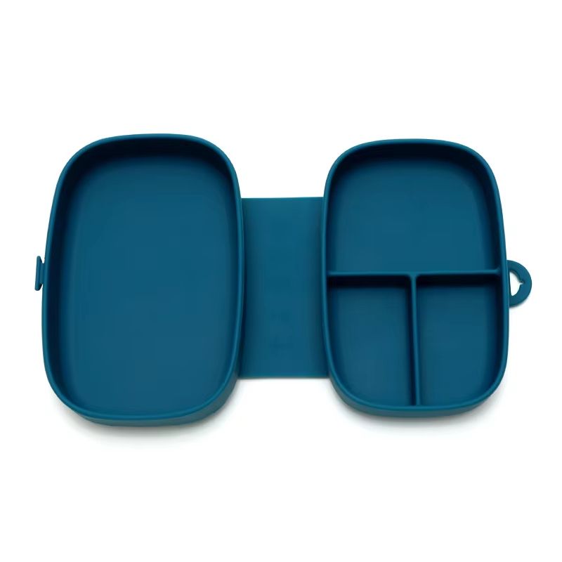 Foldable Silicone Lunch Box Leak Proof Toddler Food Container BPA Free Portable Bento With Lid 9