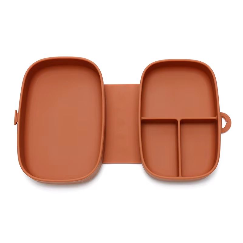 Foldable Silicone Lunch Box Leak Proof Toddler Food Container BPA Free Portable Bento With Lid 13
