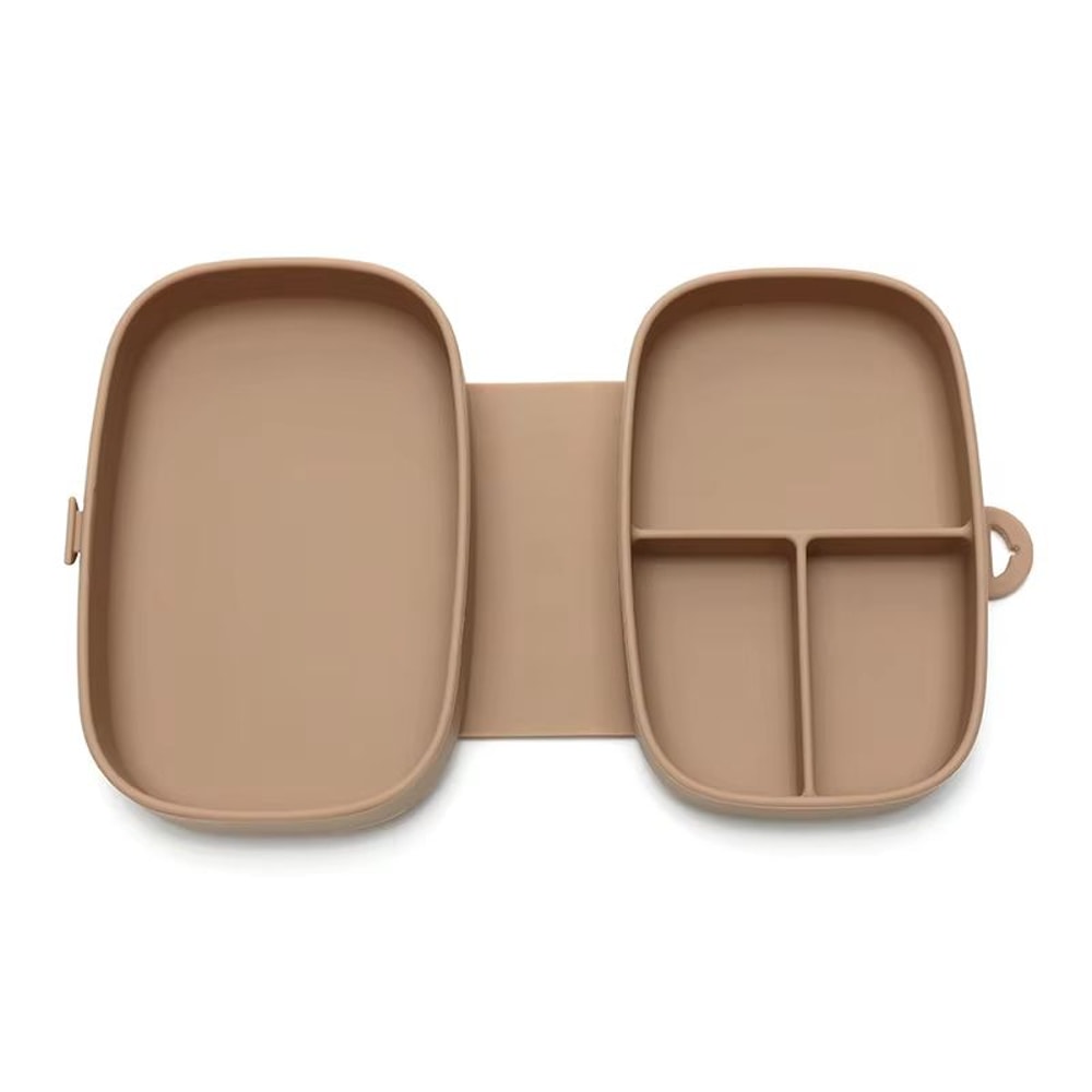 Foldable Silicone Lunch Box Leak Proof Toddler Food Container BPA Free Portable Bento With Lid 7