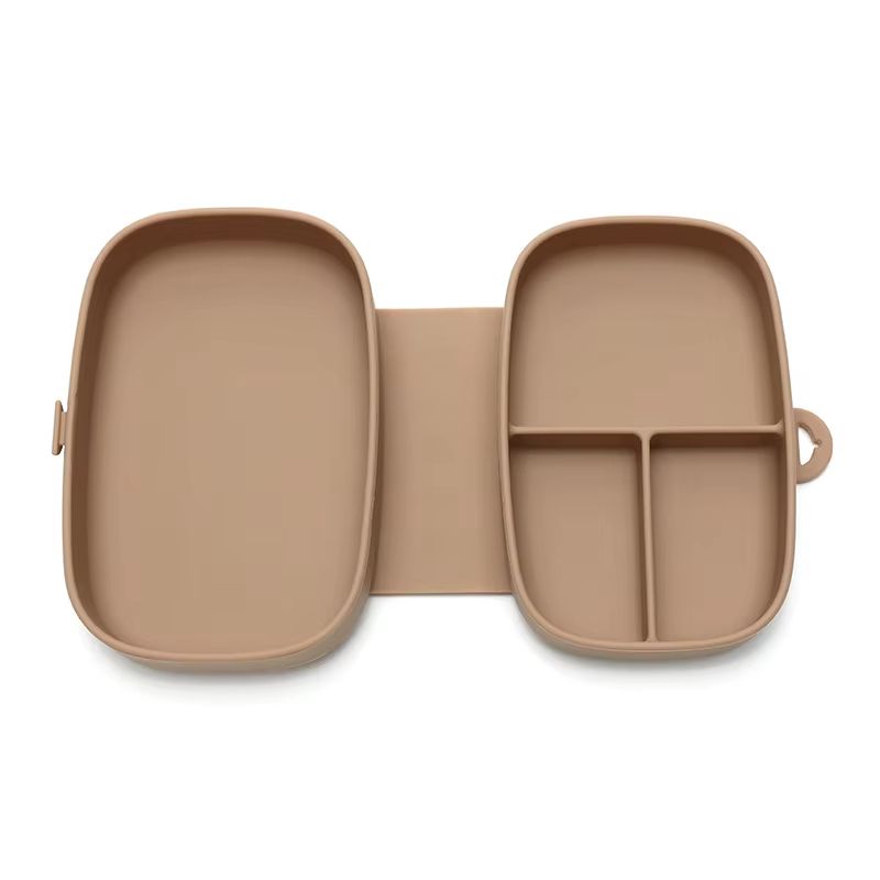 Foldable Silicone Lunch Box Leak Proof Toddler Food Container BPA Free Portable Bento With Lid 7