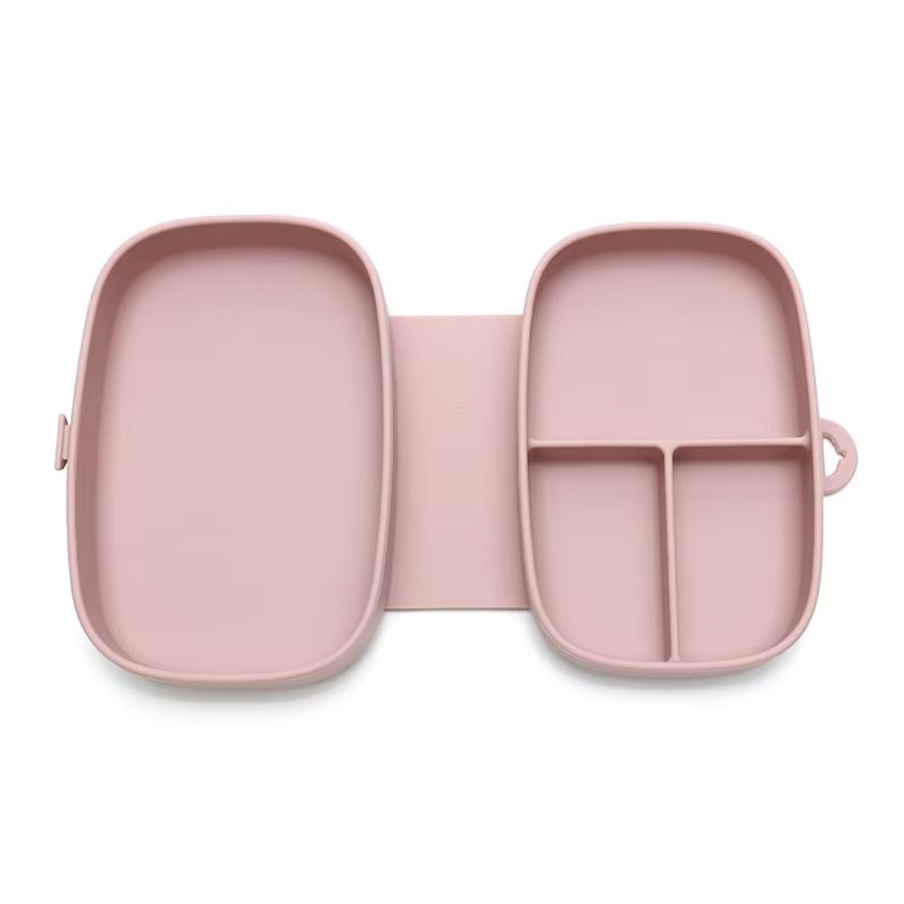 Foldable Silicone Lunch Box Leak Proof Toddler Food Container BPA Free Portable Bento With Lid 8