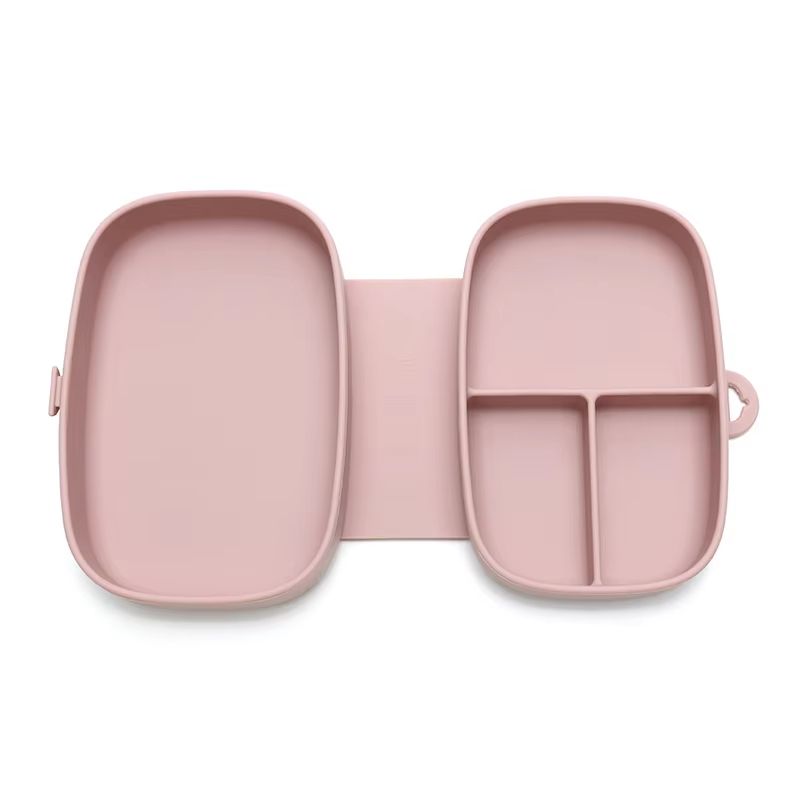 Foldable Silicone Lunch Box Leak Proof Toddler Food Container BPA Free Portable Bento With Lid 8