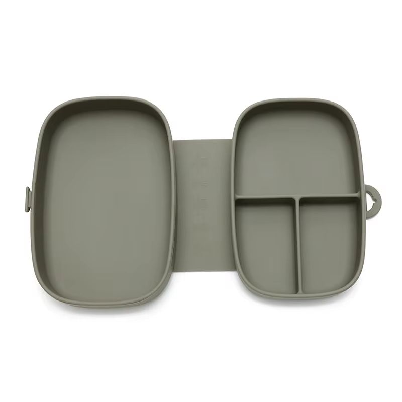 Foldable Silicone Lunch Box Leak Proof Toddler Food Container BPA Free Portable Bento With Lid 14