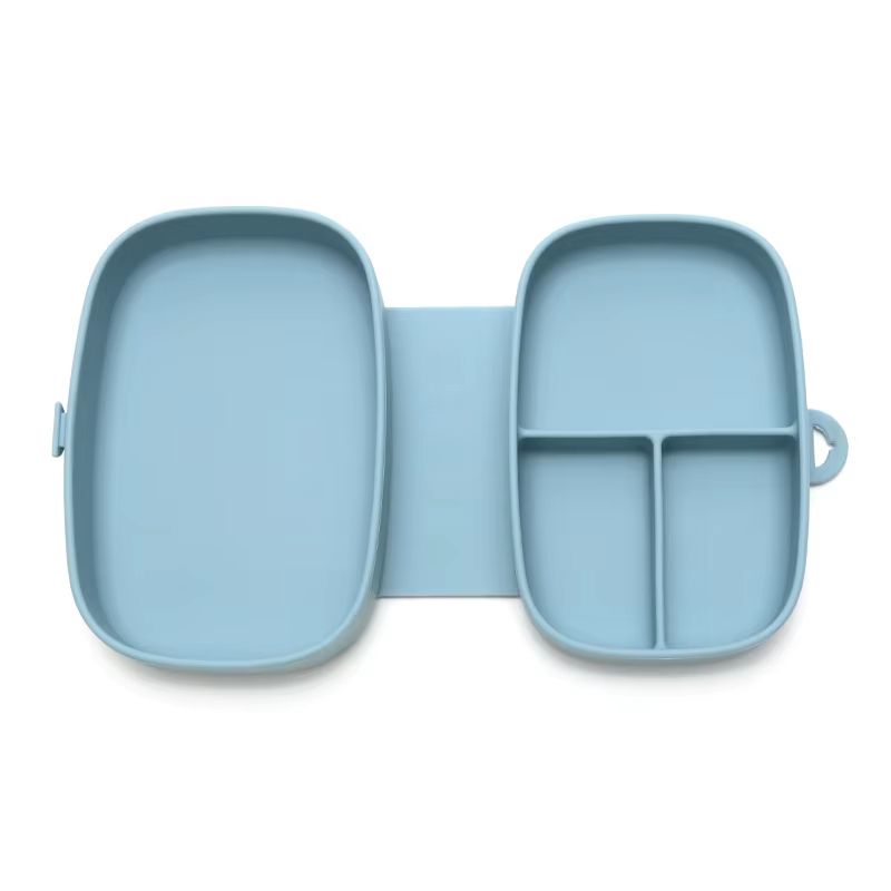 Foldable Silicone Lunch Box Leak Proof Toddler Food Container BPA Free Portable Bento With Lid 16