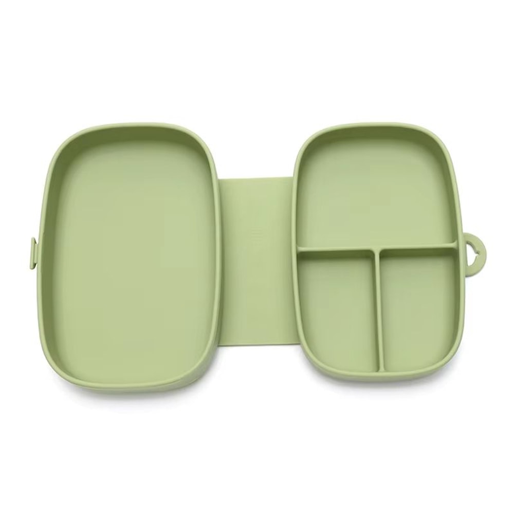 Foldable Silicone Lunch Box Leak Proof Toddler Food Container BPA Free Portable Bento With Lid 17