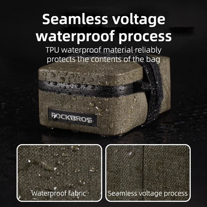 ROCKBROS 04L Waterproof Bike Saddle Bag Lightweight MTB And Road Tail Pouch 2