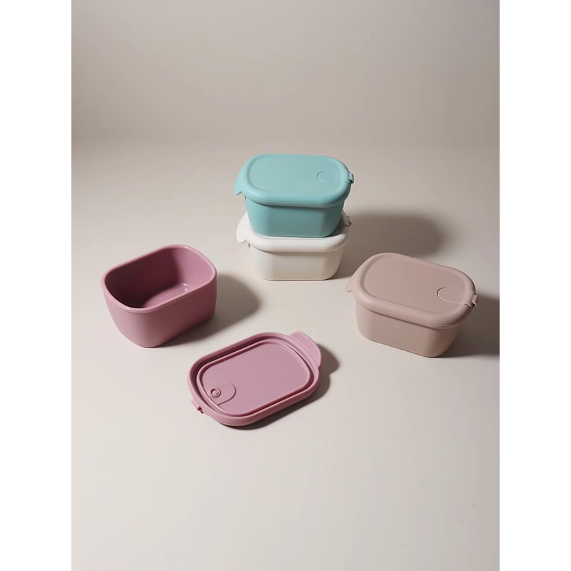 Personalized 1014 Fl Oz Silicone Baby Snack Box Custom Name Leak Proof Bento Container 3