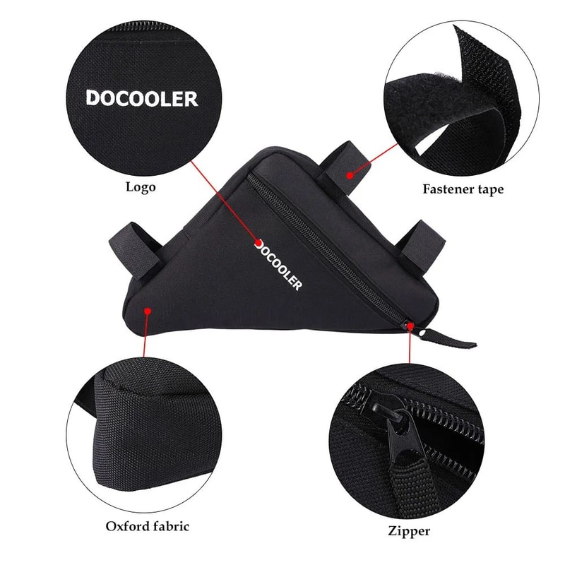 Docooler Triangle Bike Frame Bag Cycling Front Tube Pouch For MTB Road Commuting 3