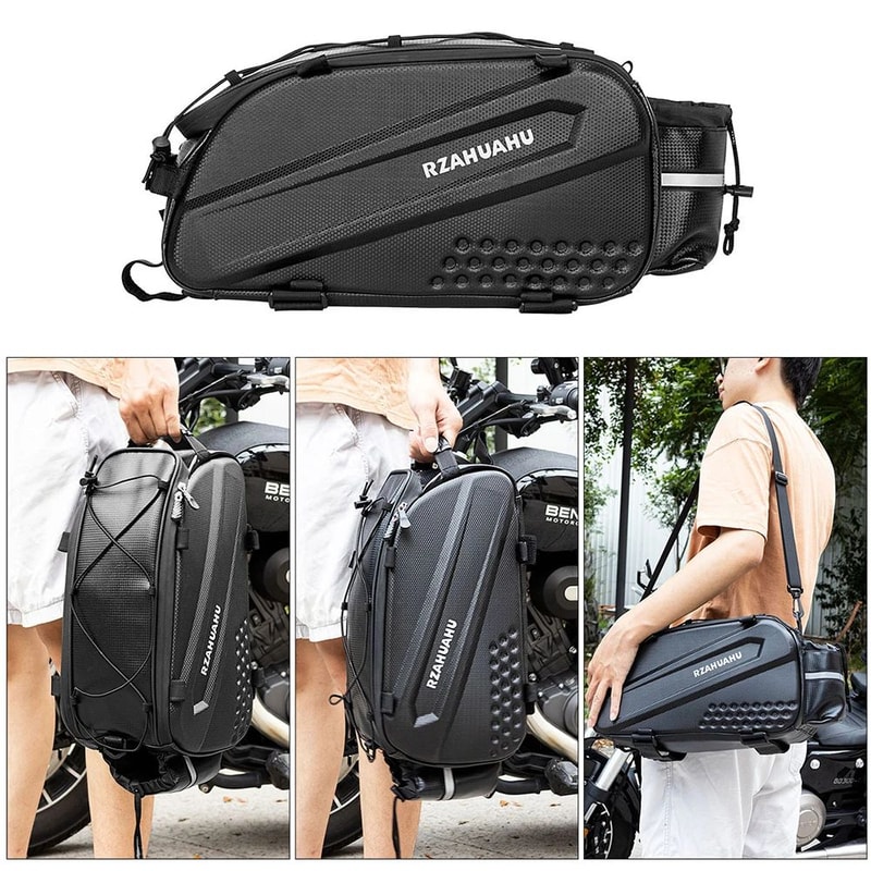 Large Capacity Waterproof Bike Rear Carrier Bag Foldable Trunk Pannier Basket Tote 1