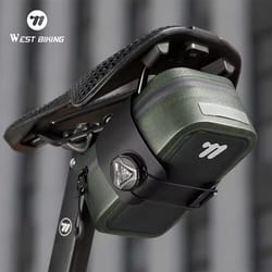 west biking 0.5l waterproof bike saddle bag seamless tpu under seat mini tail pouch