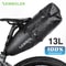 NEWBOLER 13L Waterproof Bike Saddle Bag Large Capacity Foldable Tail Luggage Pack 0