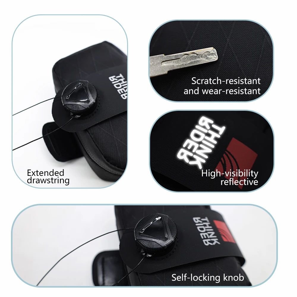 ThinkRider 04 L Bicycle Saddle Tool Bag Portable Mini Tail Bag With Reflective Strip 4