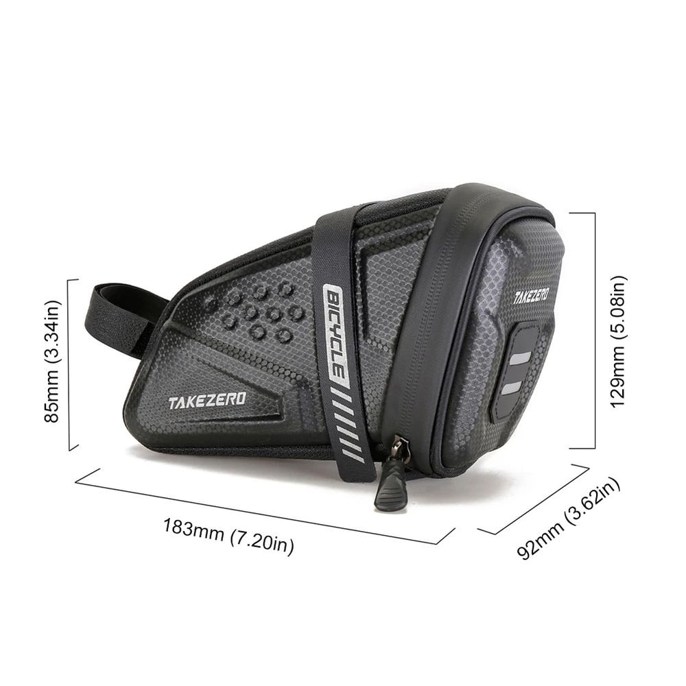 1 L Large Capacity Bicycle Saddle Bag Reflective Back Seat Pouch For Mountain And Road Bikes 5