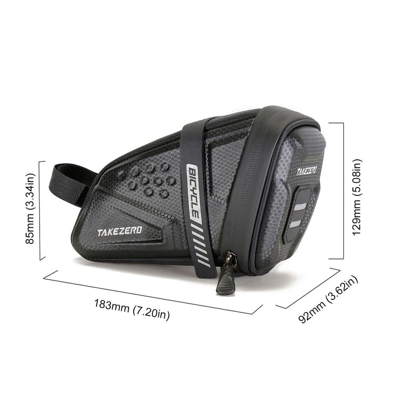 1 L Large Capacity Bicycle Saddle Bag Reflective Back Seat Pouch For Mountain And Road Bikes 5