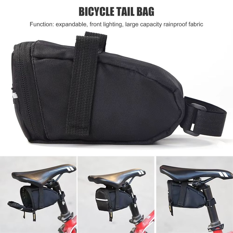 Universal 1L Waterproof Bike Saddle Bag MultiFunction MTB And Road Rear Storage Pouch 4