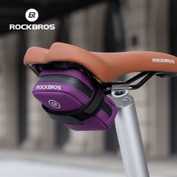 rockbros 0.35l bike saddle bag mini portable tail pack with reflective accents
