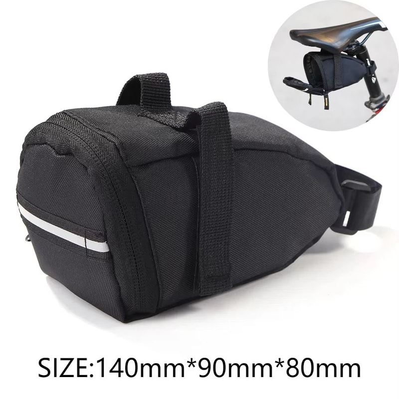 1 L 026 Gal Waterproof Bicycle Saddle Bag Reflective Rear Tool Storage Pouch 6