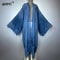 HandDyed Embroidered Beach Kimono Maxi Cover Up 8