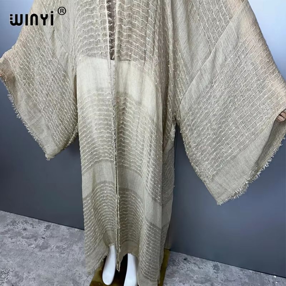 Boho Soft Cardigan Beach Kimono Maxi Cover Up For Women 2