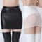 Elastic PU Mesh Hip Wrapping Mini Skirt For Women 0