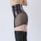 Elastic PU Mesh Hip Wrapping Mini Skirt For Women 2