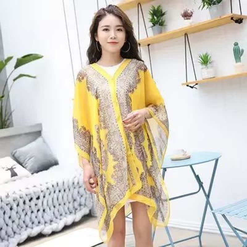 Lightweight Beach Shawl Scarf CoverUp Cardigan For Women 12