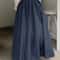 High Waist Pleated Maxi Skirt For Women 13