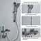 Gun Grey Digital Display Shower System With Piano Key Mixer 11