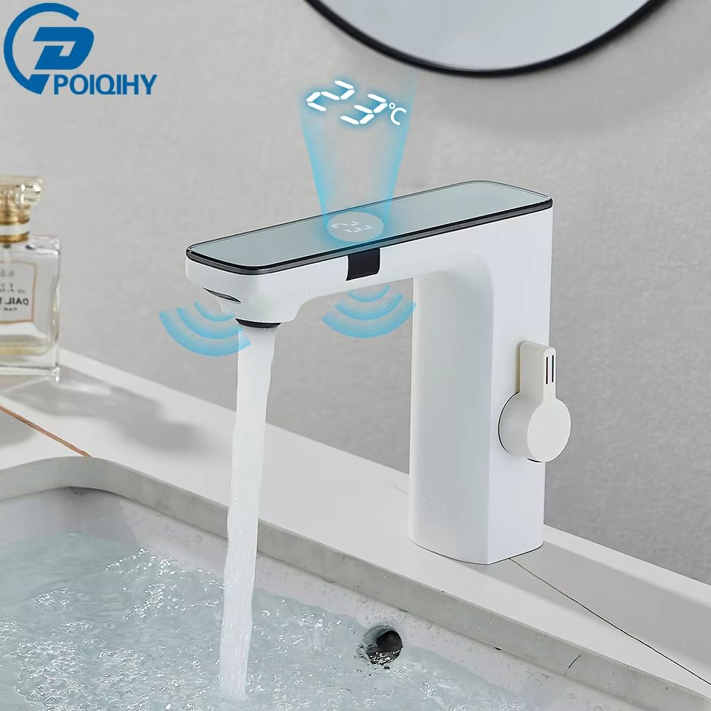 Smart Sensor Touchless Basin Faucet With Digital Temperature Display 7