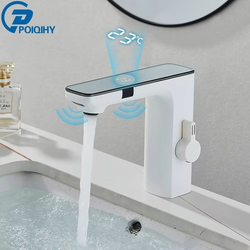 Smart Sensor Touchless Basin Faucet With Digital Temperature Display 7