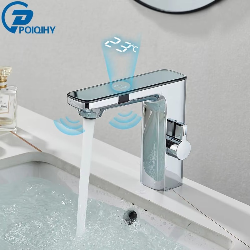 Smart Sensor Touchless Basin Faucet With Digital Temperature Display 8