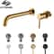 Brushed Gold Black Concealed Wall Mounted Basin Faucet Mixer 0