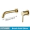 Brushed Gold Black Concealed Wall Mounted Basin Faucet Mixer 12