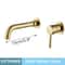 Brushed Gold Black Concealed Wall Mounted Basin Faucet Mixer 18
