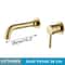 Brushed Gold Black Concealed Wall Mounted Basin Faucet Mixer 20
