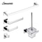 Stainless Steel Bathroom Hardware Set With Toilet Paper Holder And Accessories 0