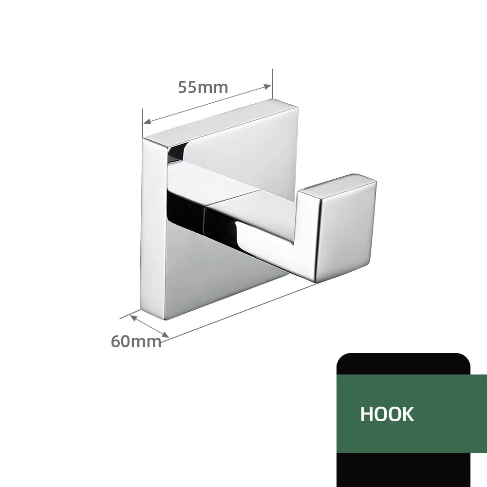 Stainless Steel Bathroom Hardware Set With Toilet Paper Holder And Accessories 6