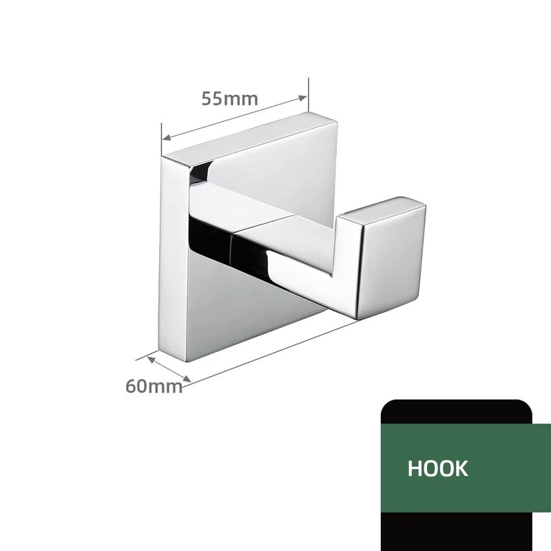 Stainless Steel Bathroom Hardware Set With Toilet Paper Holder And Accessories 6