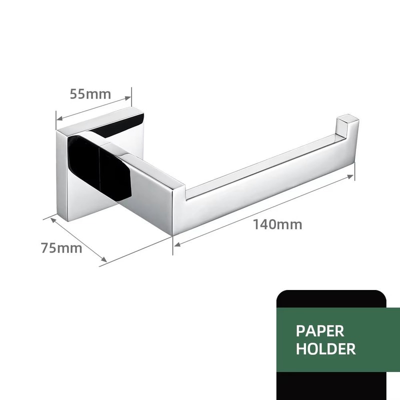 Stainless Steel Bathroom Hardware Set With Toilet Paper Holder And Accessories 8