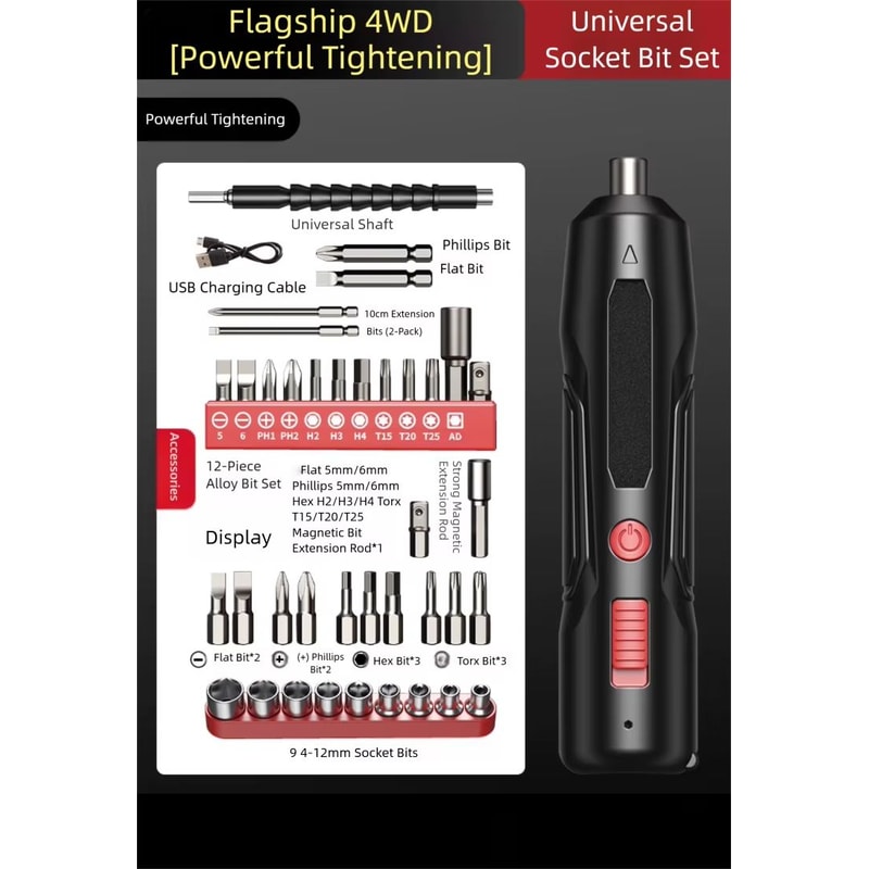 Rechargeable Precision Electric Screwdriver Mini Drill Set 6