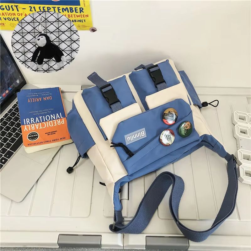 Waterproof Nylon Messenger Bag Crossbody Satchel For Women Men 17