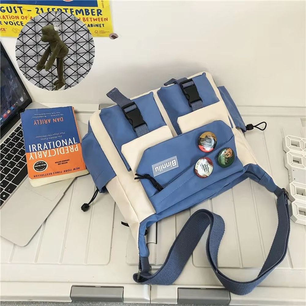 Waterproof Nylon Messenger Bag Crossbody Satchel For Women Men 21