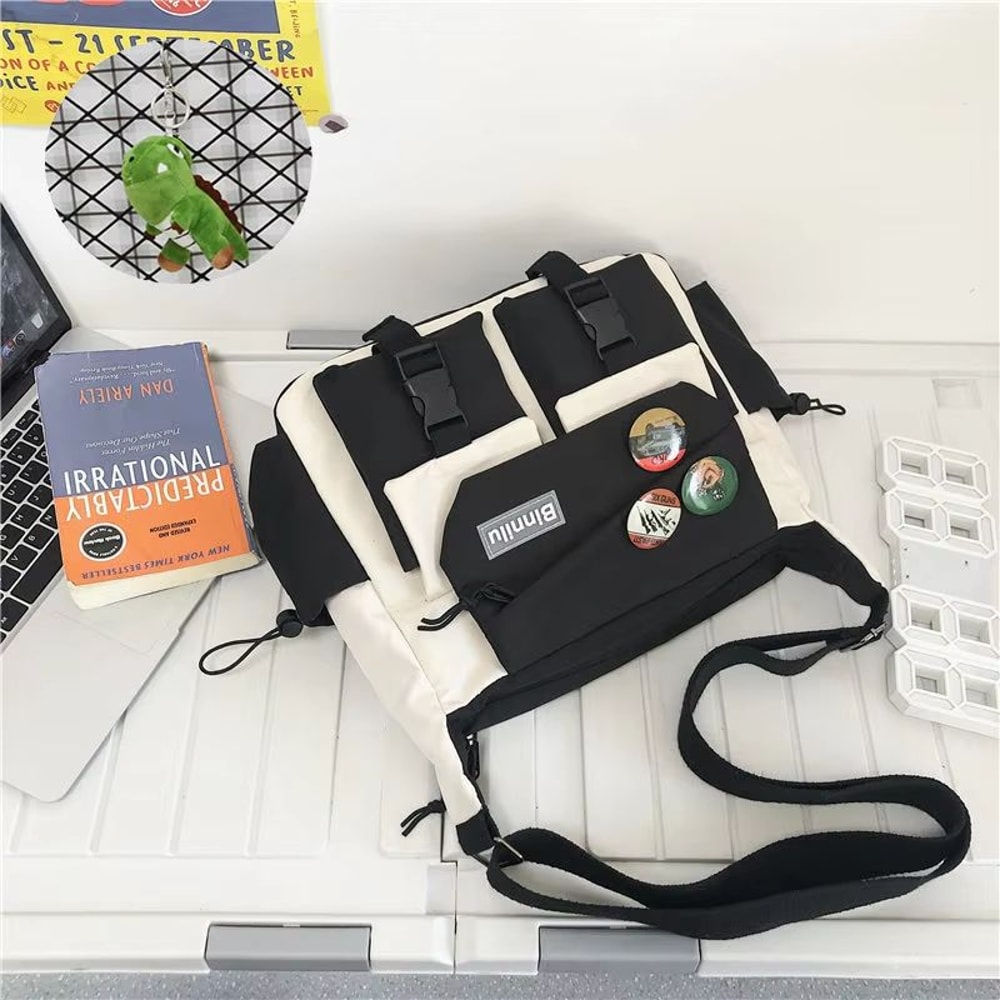 Waterproof Nylon Messenger Bag Crossbody Satchel For Women Men 23