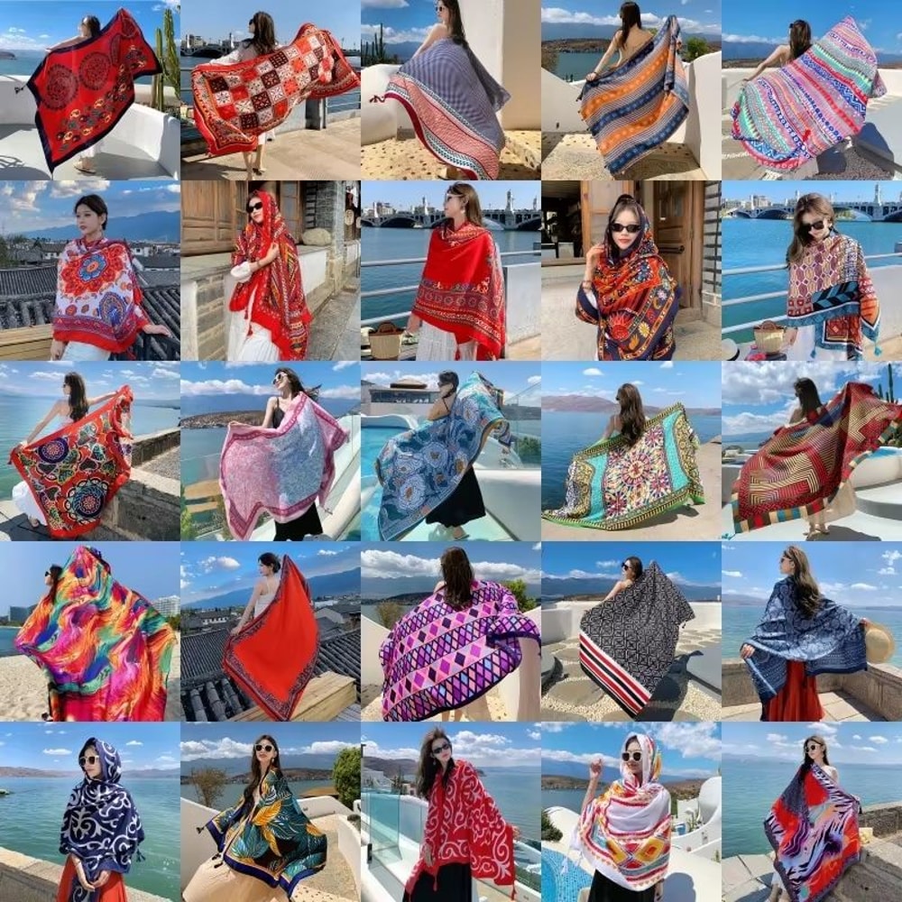 Large 3543x7087in Beach Sarong Wrap Scarf For Sunscreen And Travel 1