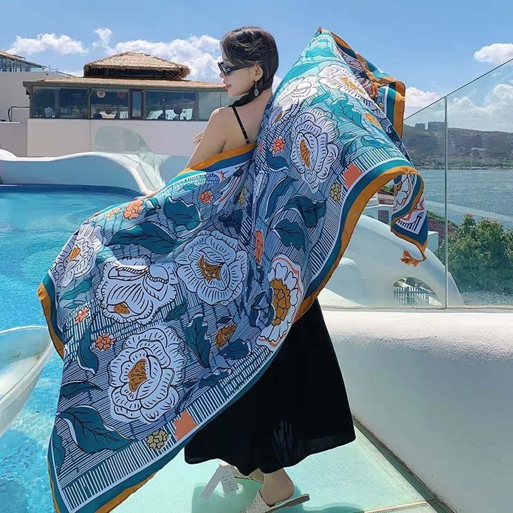 Large 3543x7087in Beach Sarong Wrap Scarf For Sunscreen And Travel 18