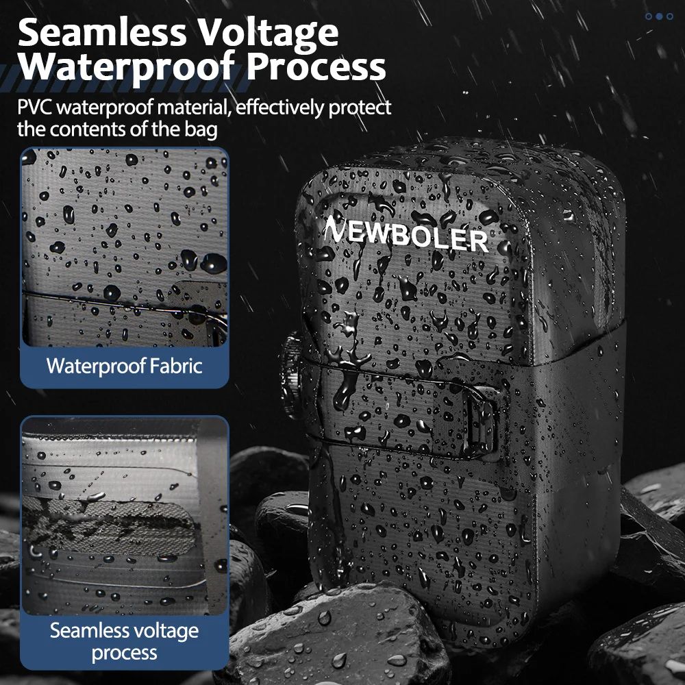NEWBOLER Seamless Waterproof Rotating Buckle Mini Bike Saddle Bag 2