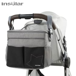 insular large capacity diaper backpack with anti loss zipper travel maternity nursing bag