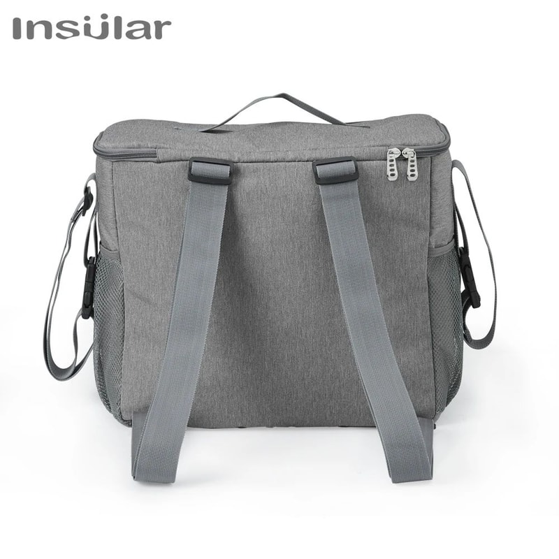 Insular Large Capacity Diaper Backpack With Anti Loss Zipper Travel Maternity Nursing Bag 3
