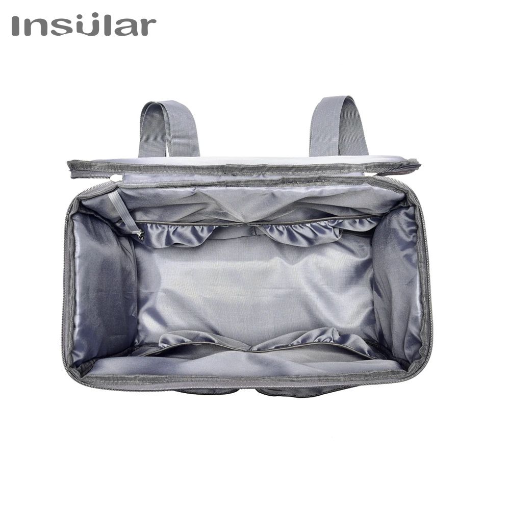 Insular Large Capacity Diaper Backpack With Anti Loss Zipper Travel Maternity Nursing Bag 5